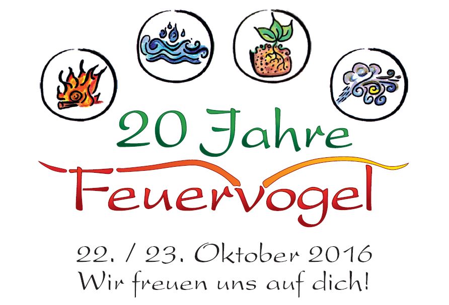 Das Elemente Erlebnis Fest der Feuervogel Genossenschaft zu dem alle eingeladen sind, die mit dem Spinnennetzfaden vom Feuervogel in den letzten 20 Jahren in  Berührung kamen