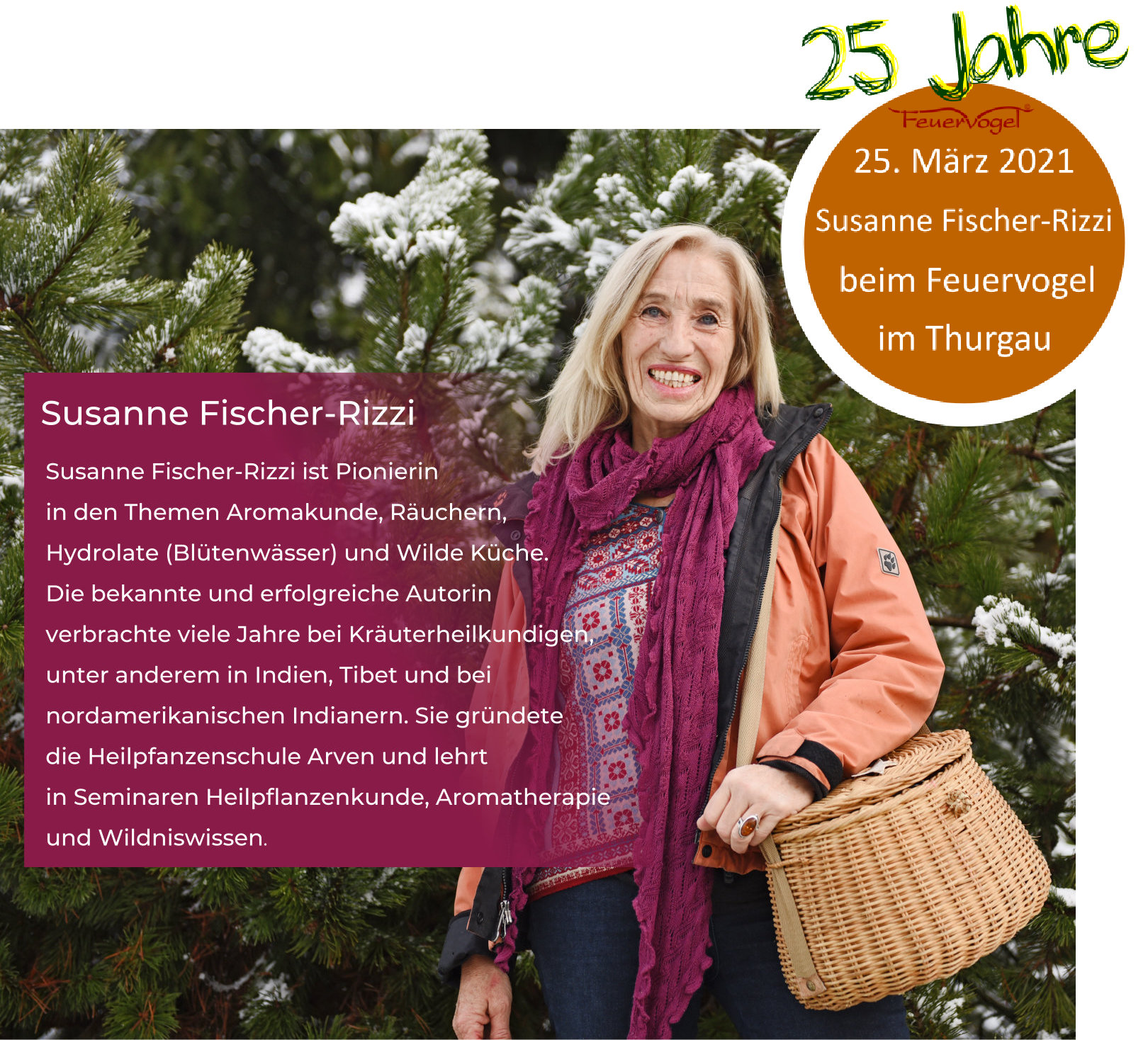 Die Autorin Susanne Fischer Rizzi im März bei der Genossenschaft Feuervogel in der Schweiz